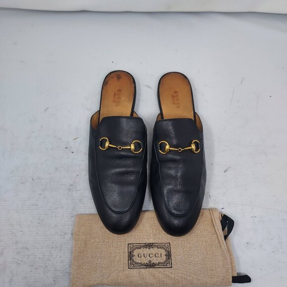 Gucci Black Horsebit Princetown Slide Mule - Picture 1 of 9